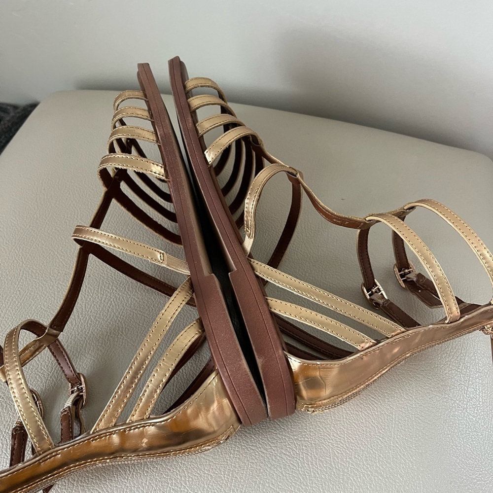Franco Sarto Melour Gold gladiator Sandals Size 9.5 - Picture 7 of 9
